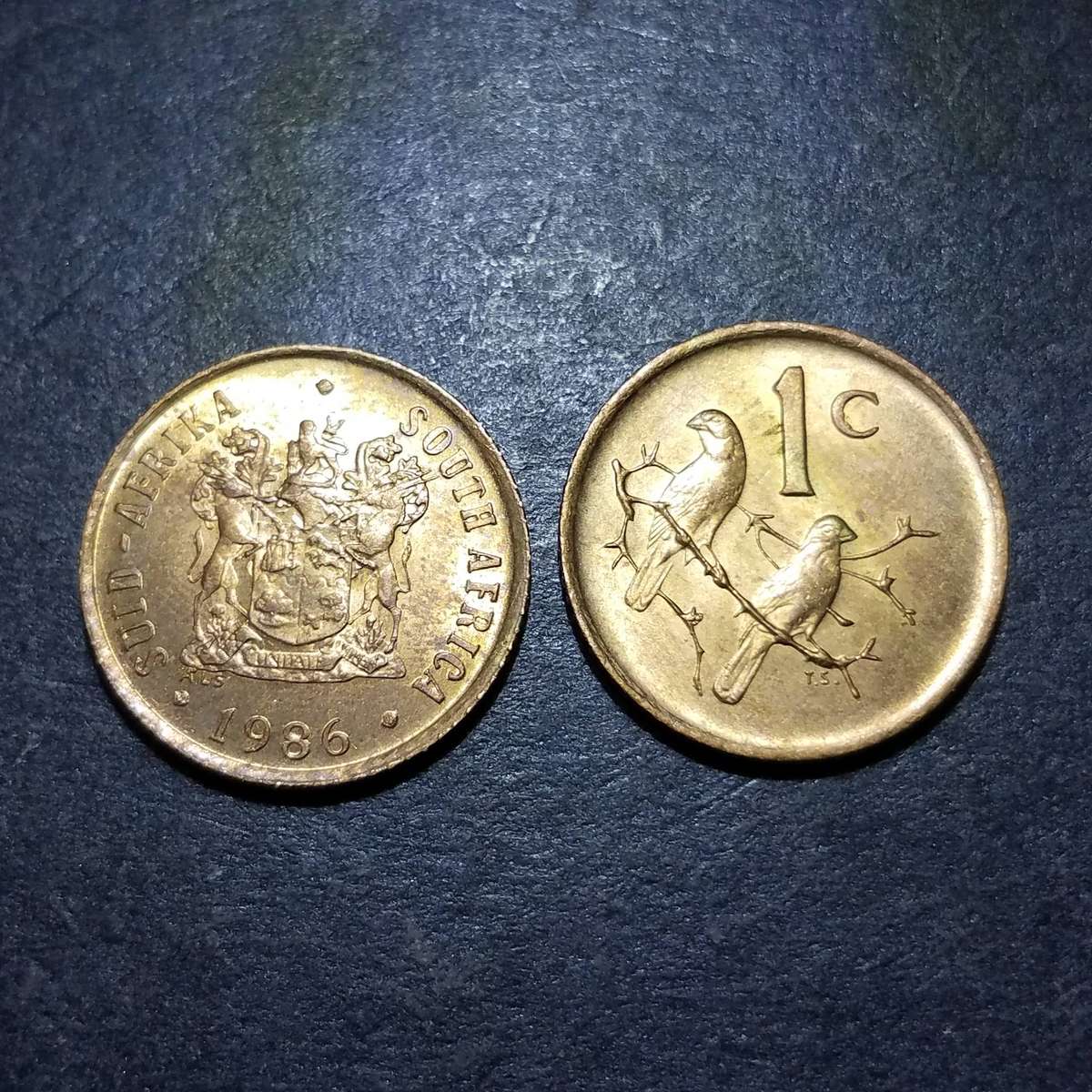 1986 South-Africa 2nd Decimal 1c Coin UNC - 338