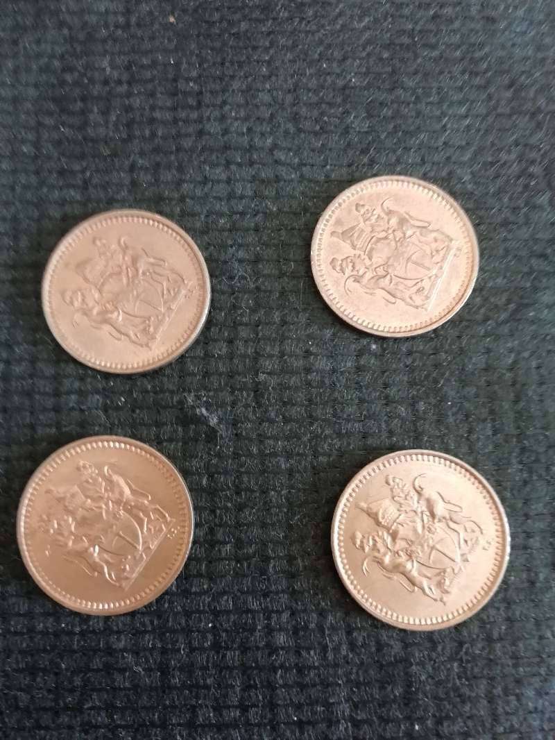 Rhodesian 1/2 Cent Coins 1970-1975 Set of 8 - Collectible Coins