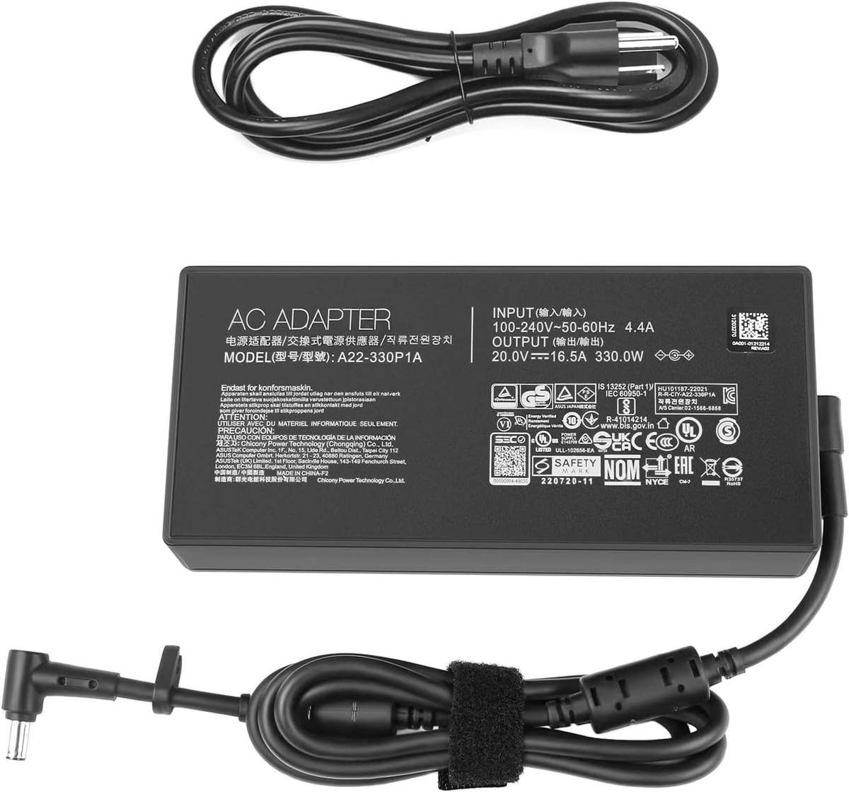 A21-330P1A, 330W 20V 16.5A AC Adapter For ASUS ROG Zephyrus Duo 16 GX650PY