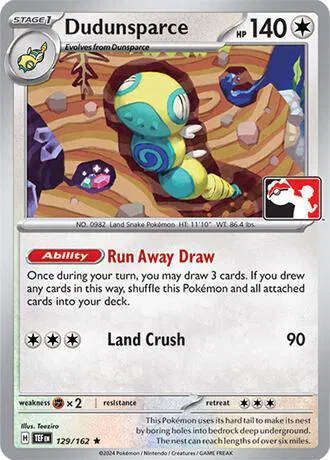 Dudunsparce Prize Pack Series Seven Rare 129/162