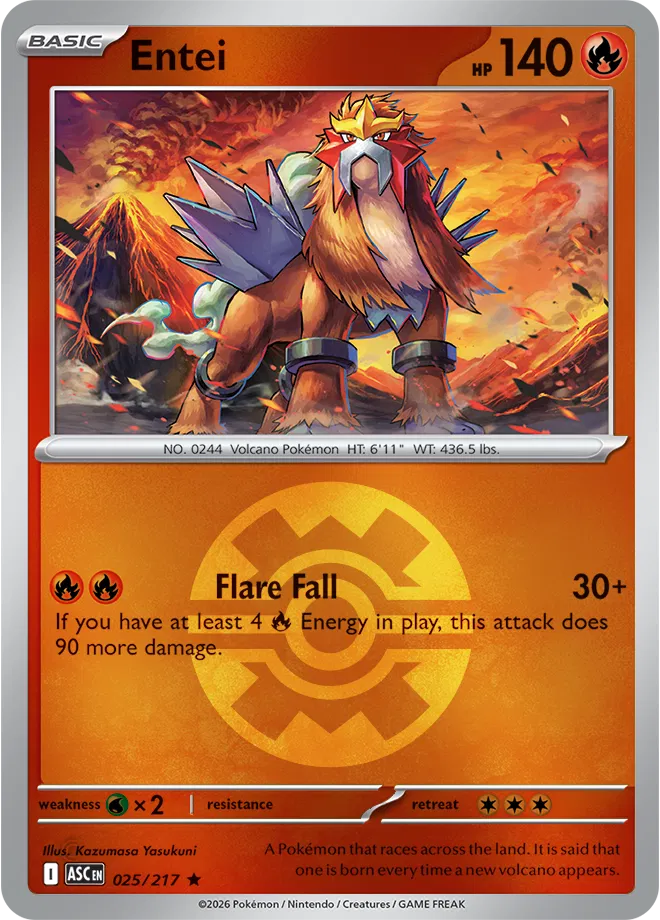 Entei (Quick Ball) Ascended Heroes Rare 025/217