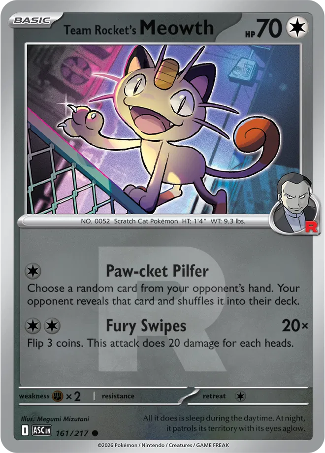 Team Rocket's Meowth (Team Rocket) Ascended Heroes Common 161/217