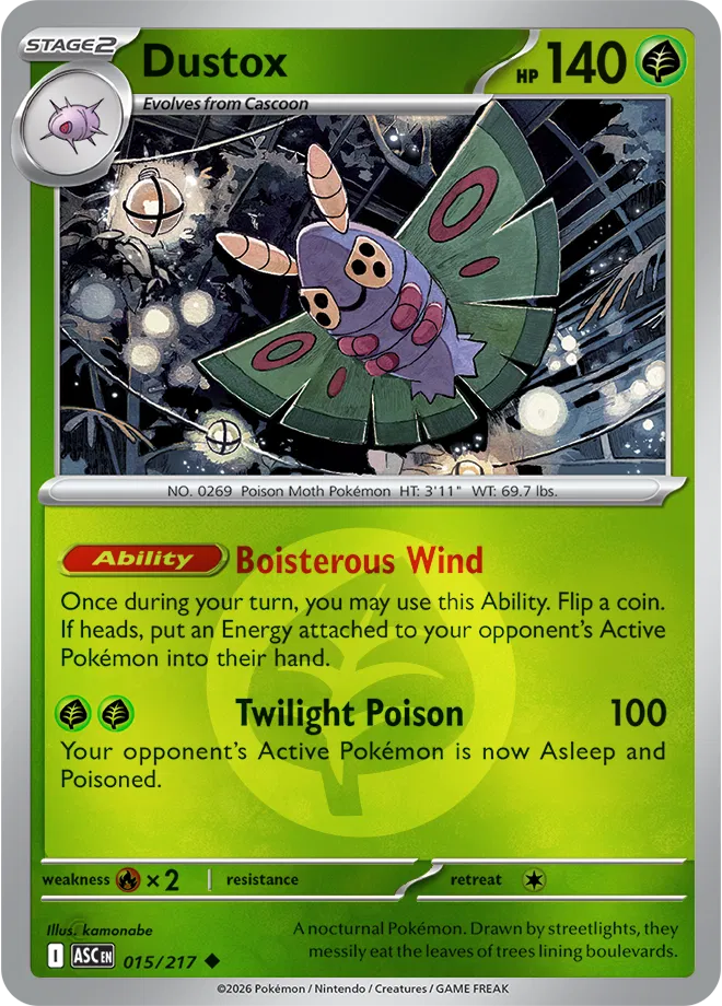 Dustox (Energy Symbol Pattern) Ascended Heroes Uncommon 015/217