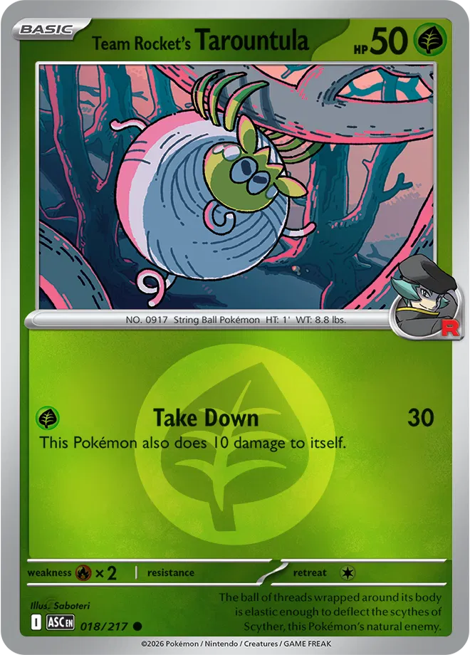 Team Rocket's Tarountula (Energy Symbol Pattern) Ascended Heroes Common 018/217