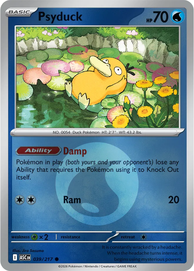Psyduck (Energy Symbol Pattern) Ascended Heroes Common 039/217