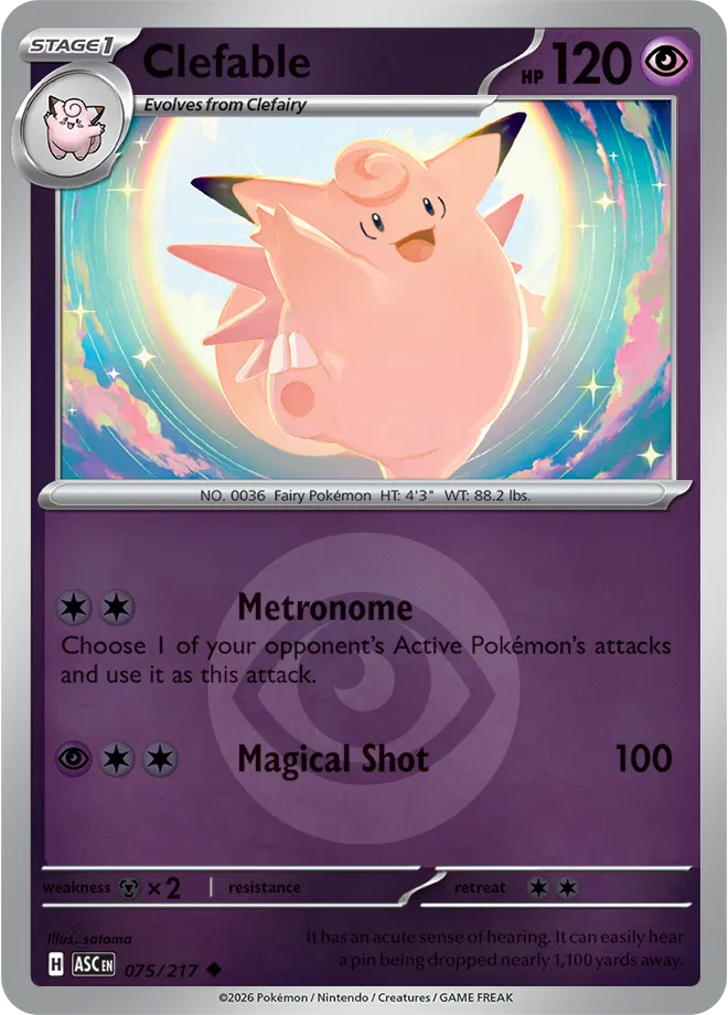 Clefable (Energy Symbol Pattern) Ascended Heroes Uncommon 075/217