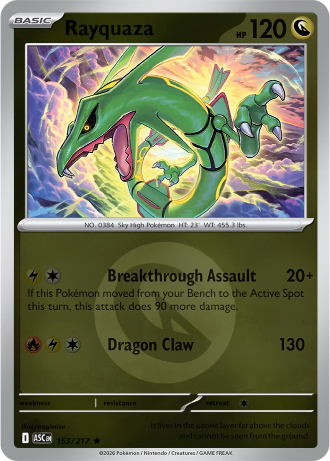 Rayquaza (Energy Symbol Pattern) Ascended Heroes Rare 153/217