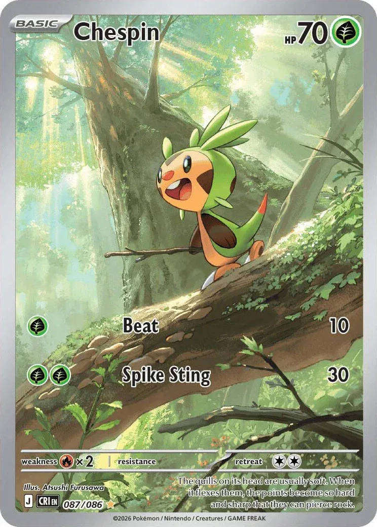 Chespin Chaos Rising Illustration Rare 087/086