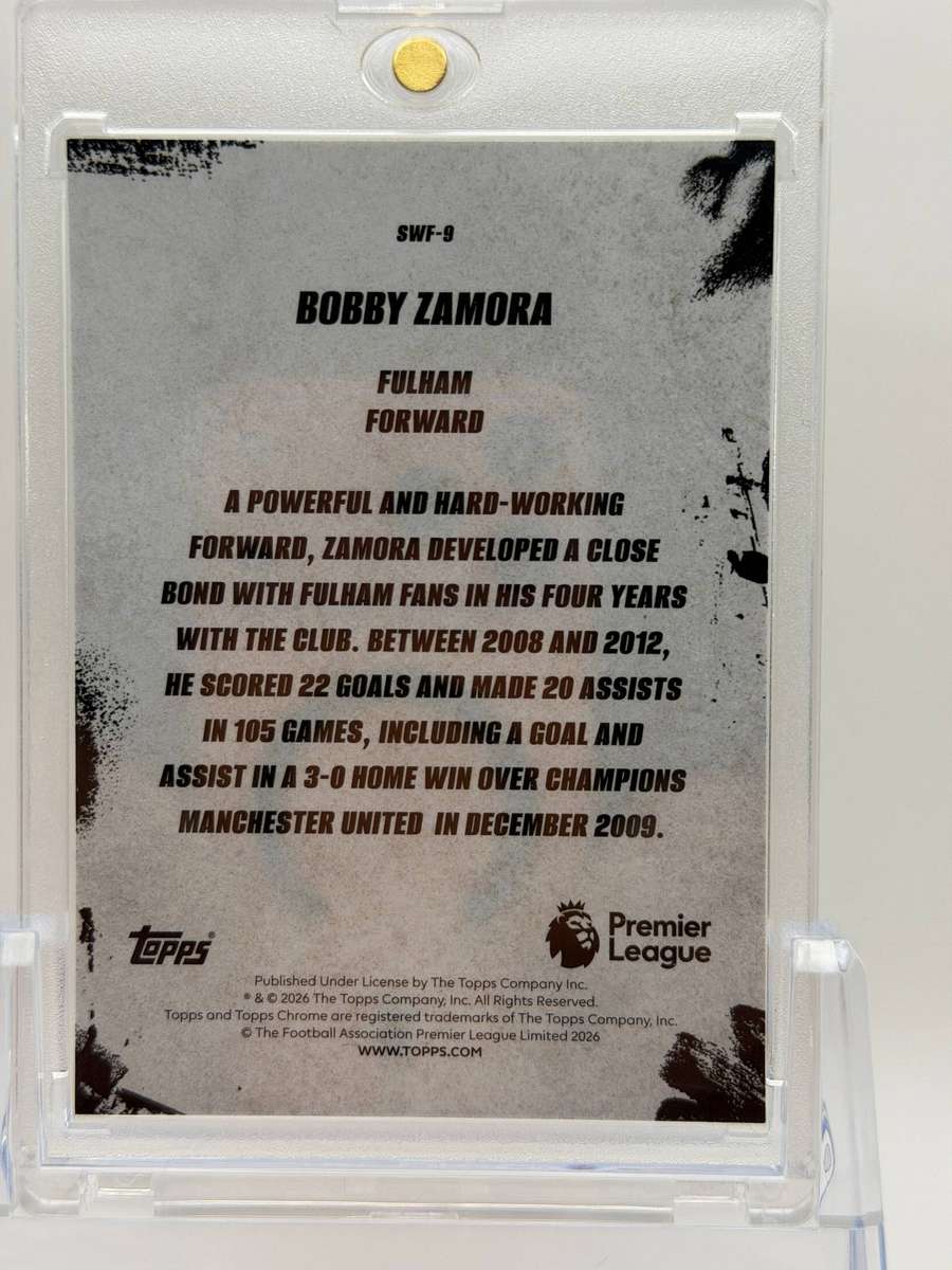 2026 Topps Chrome Premier League Streets Won't Forget Bobby Zamora Fulham