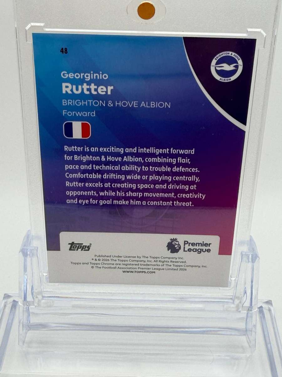 2026 Topps Chrome Premier League Rare Pineapple Insert Card Georginio Rutter Bournemouth