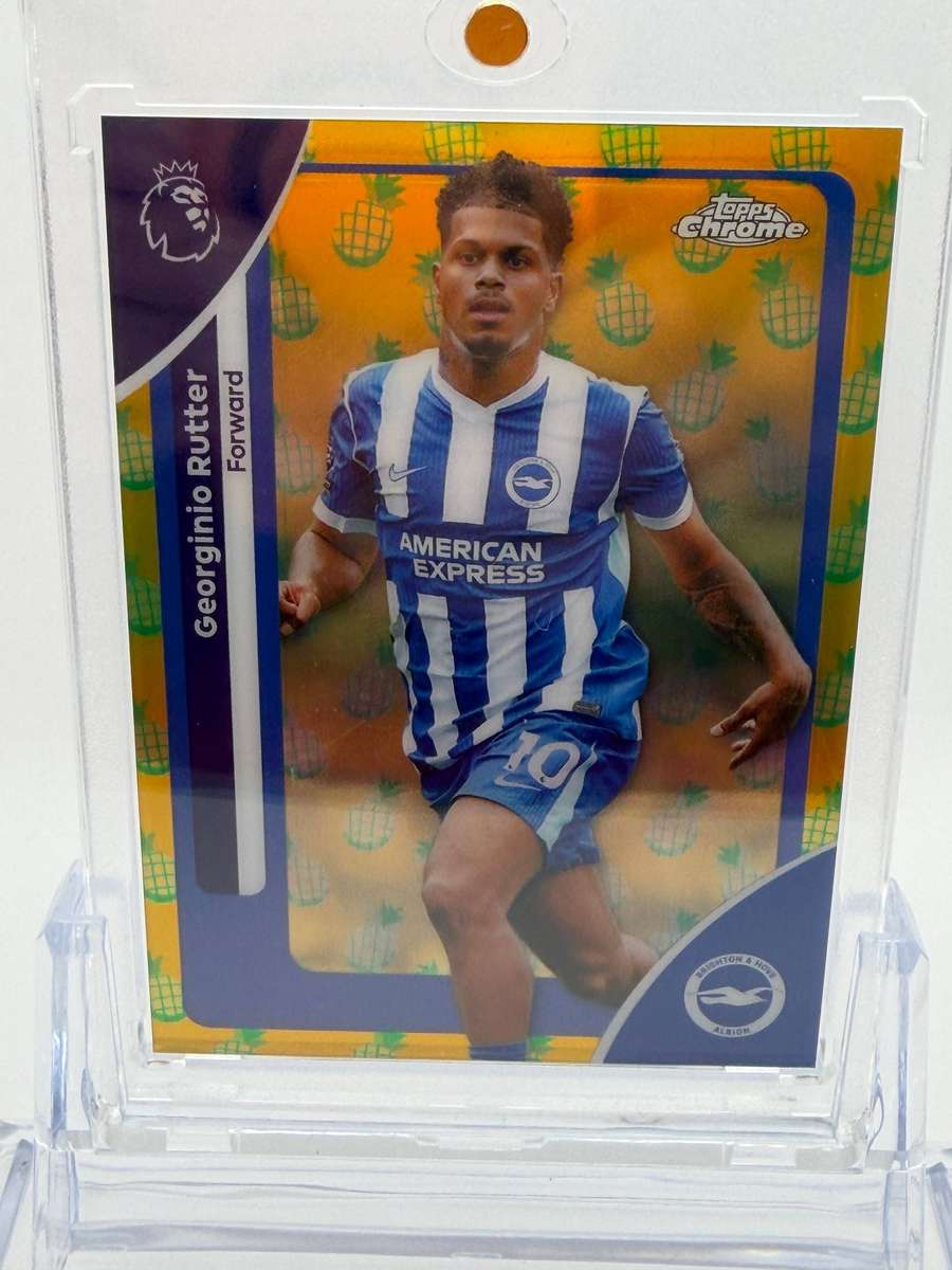 2026 Topps Chrome Premier League Rare Pineapple Insert Card Georginio Rutter Bournemouth