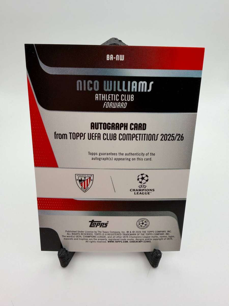 Topps Nico Williams Athletic Club Autograph