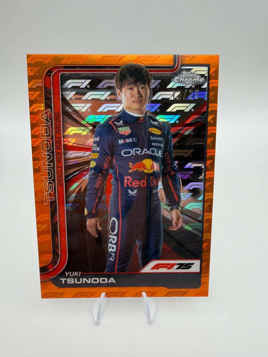 Topps F1 Chrome Yuki Tsunoda Portrait Orange Logofractor /25