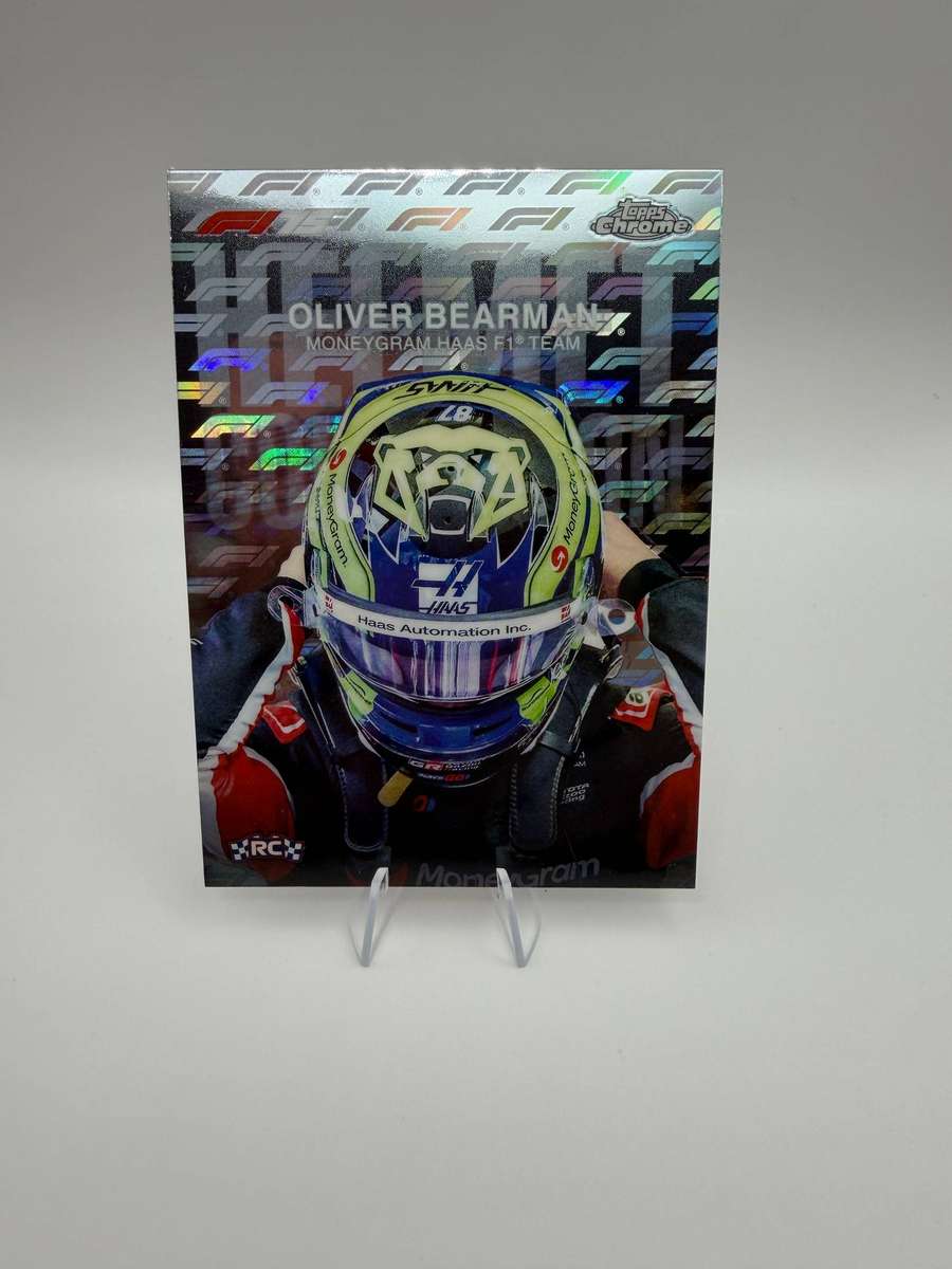 Topps F1 Chrome Oliver Bearman Rookie Helmet Collection Logofractor