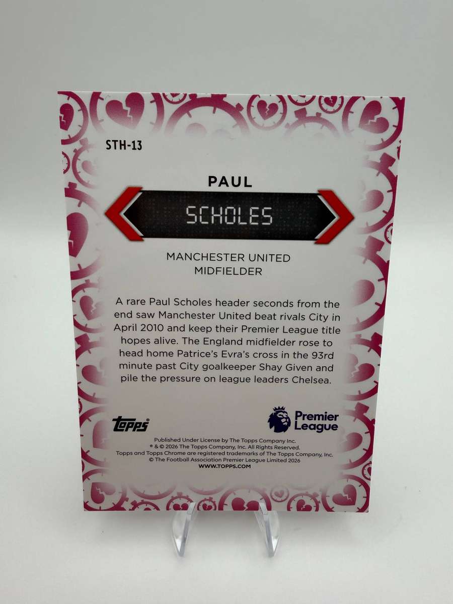 2026 Topps Chrome Premier League Heartbreakers Paul Scholes Manchester United
