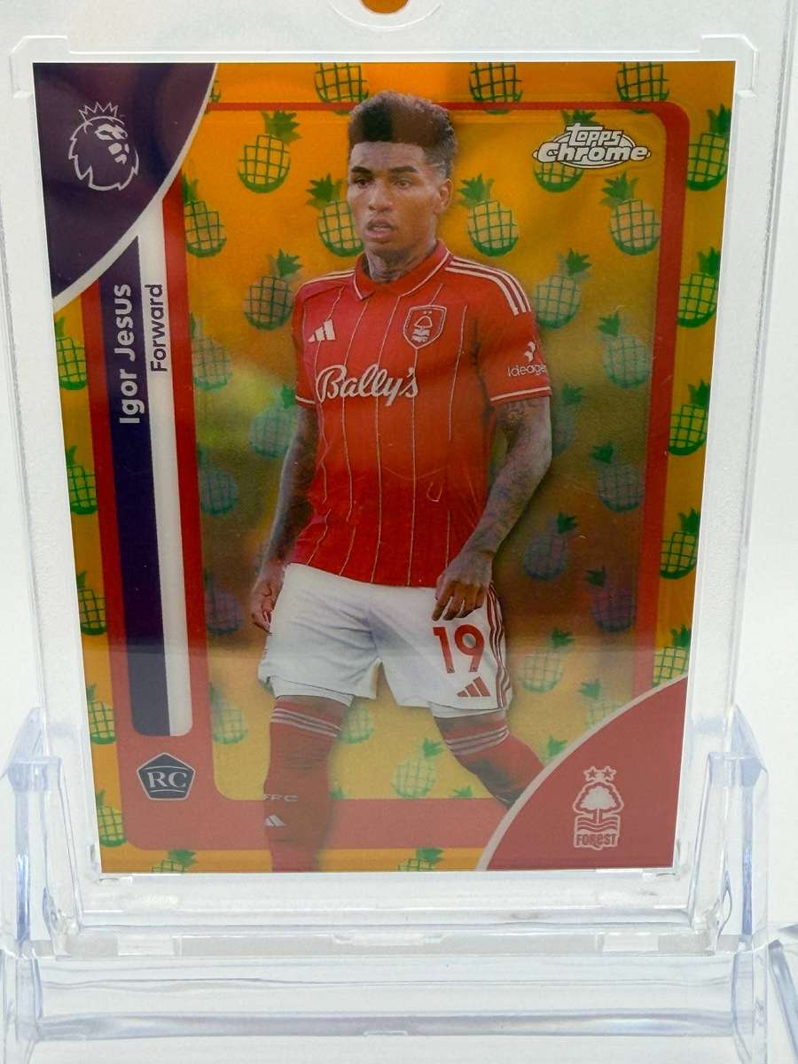 2026 Topps Chrome Premier League Rare Pineapple Insert Rookie Card Igor Jesus Nottingham Forest