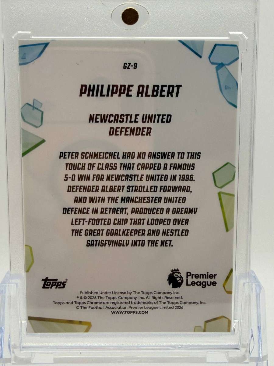 2026 Topps Chrome Premier League Golazo Philippe Albert Newcastle United
