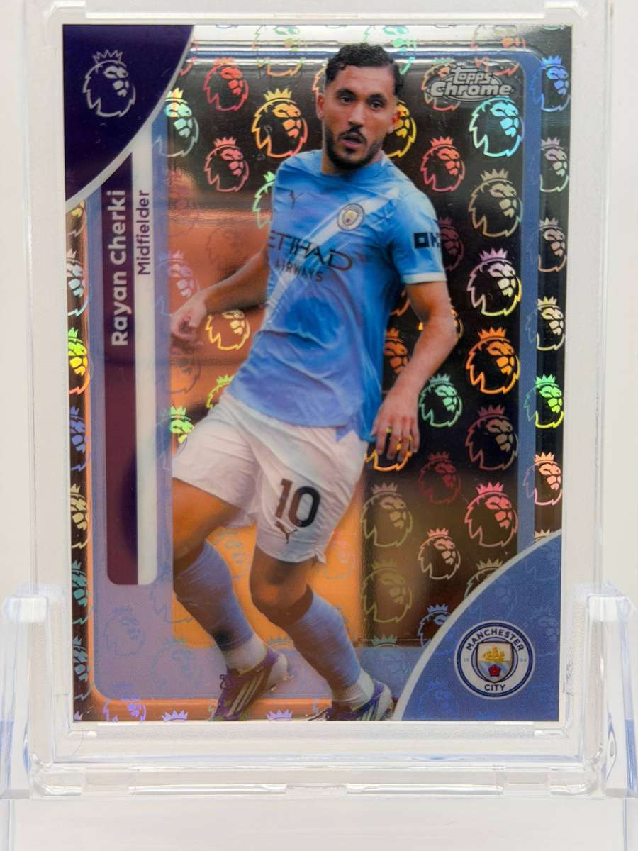 2026 Topps Chrome Premier League Logofractor Rayan Cherki Manchester City