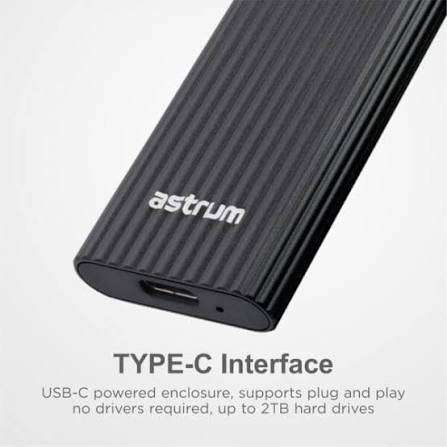 Astrum EN100 USB-C SATA M.2 SSD Enclosure B Key NGFF (A84010-B)