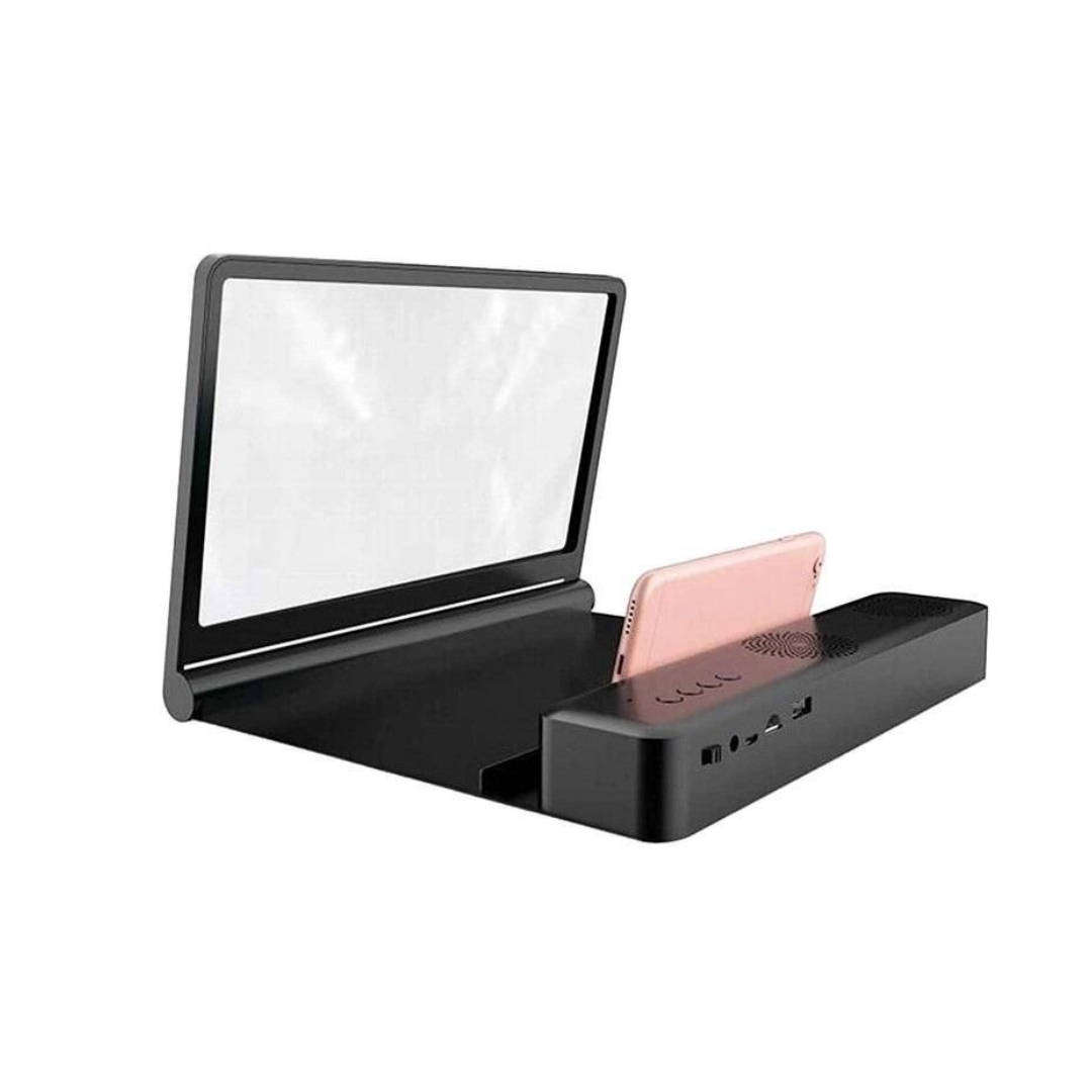 12" 6D Phone Screen Magnifier with Bluetooth Speaker - 3-5X HD Mobile Screen Enlarger, BT 5.0