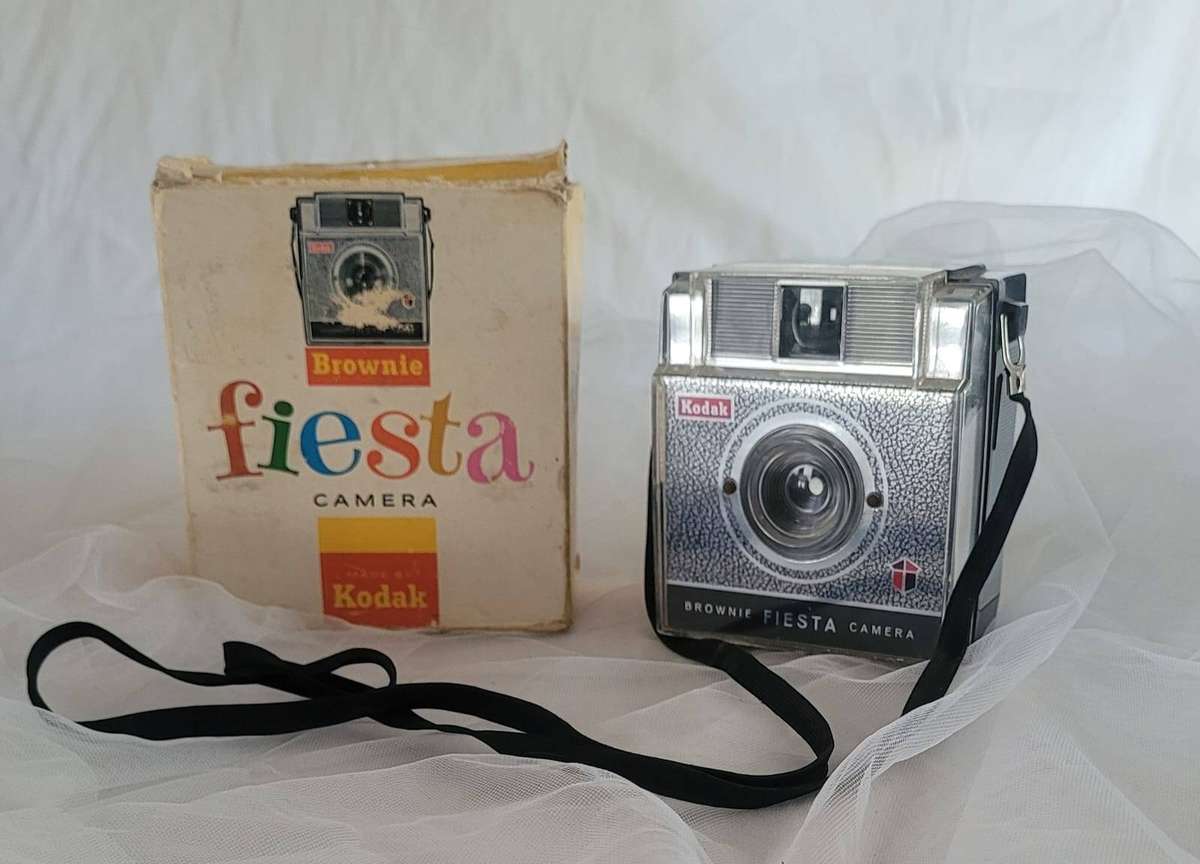 Kodak 1960's Brownie Fiesta Camera in Original Box with Manual