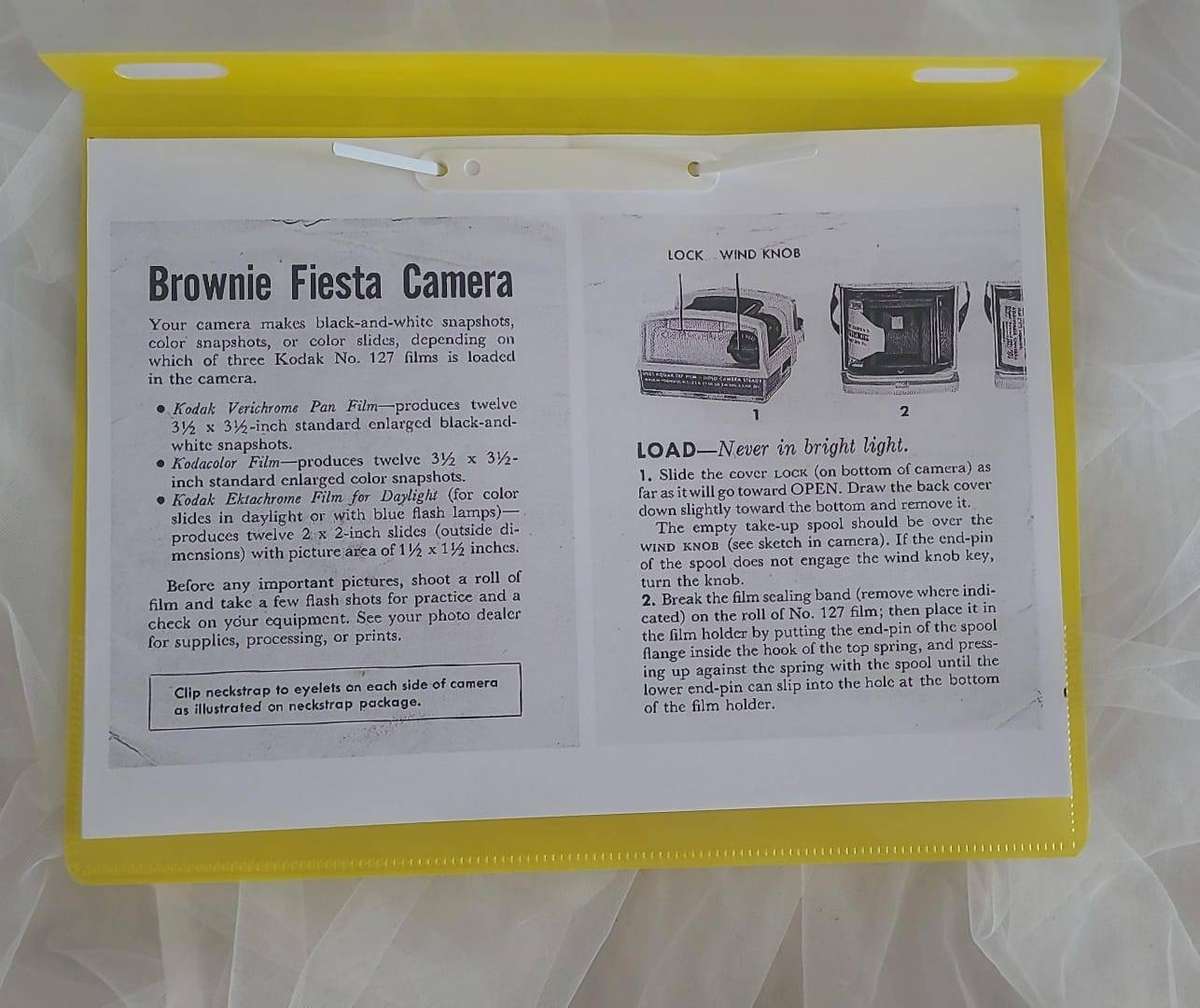 Kodak 1960's Brownie Fiesta Camera in Original Box with Manual