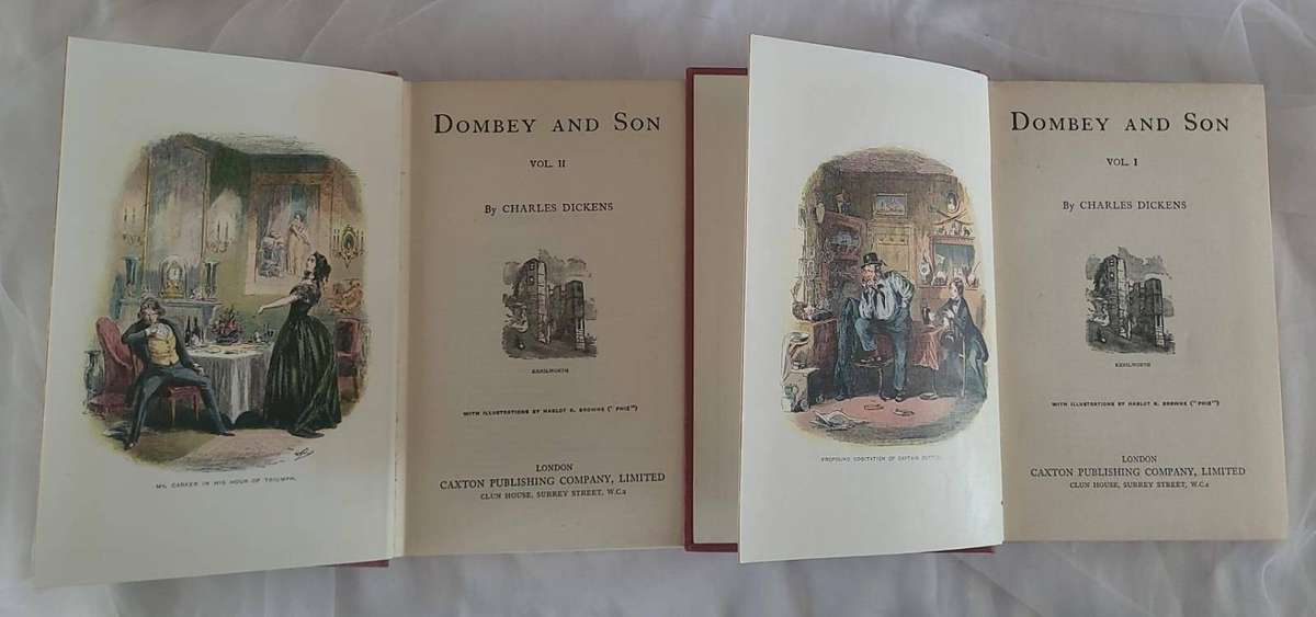 Charles Dickens 22 Volume Caxton London Edition Set Circa 1900-1910 Antique