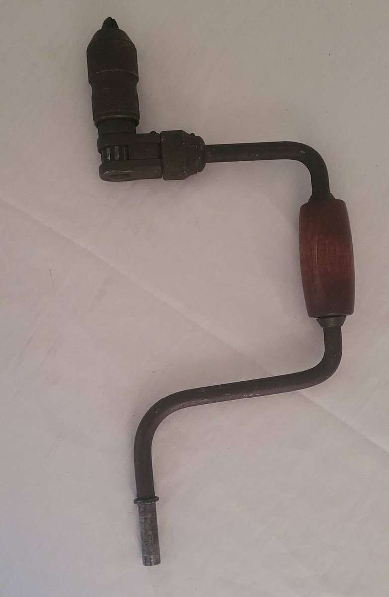 Vintage Hand Brace Drill  Antique Woodworking Tool | Rosewood Handle | Restoration Project