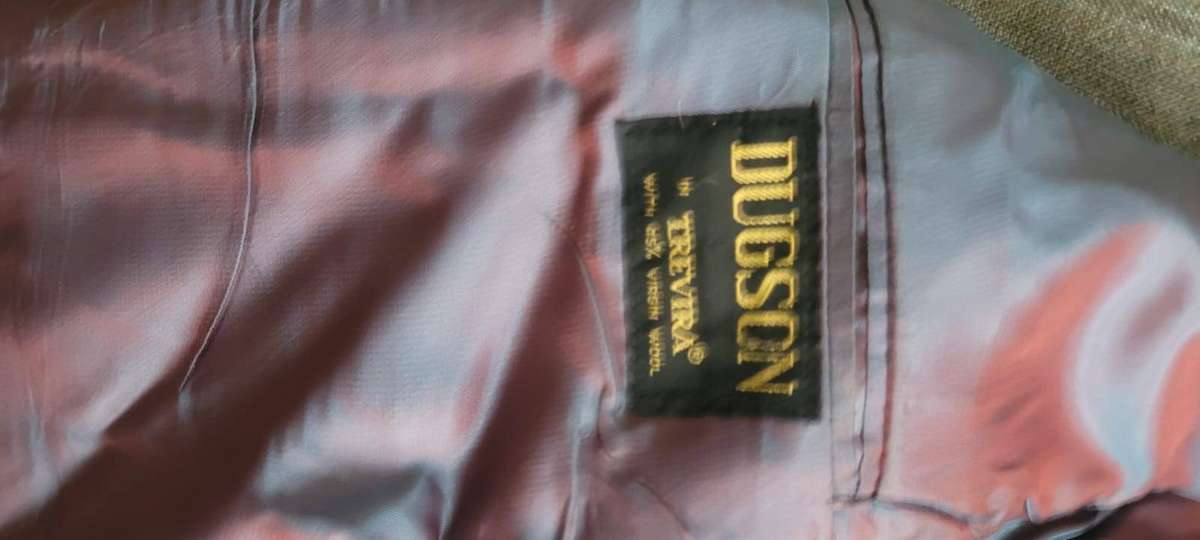 Dugson Trevira Vintage 2-Piece Suit | 25% Virgin Wool | Grey | Approx S/M