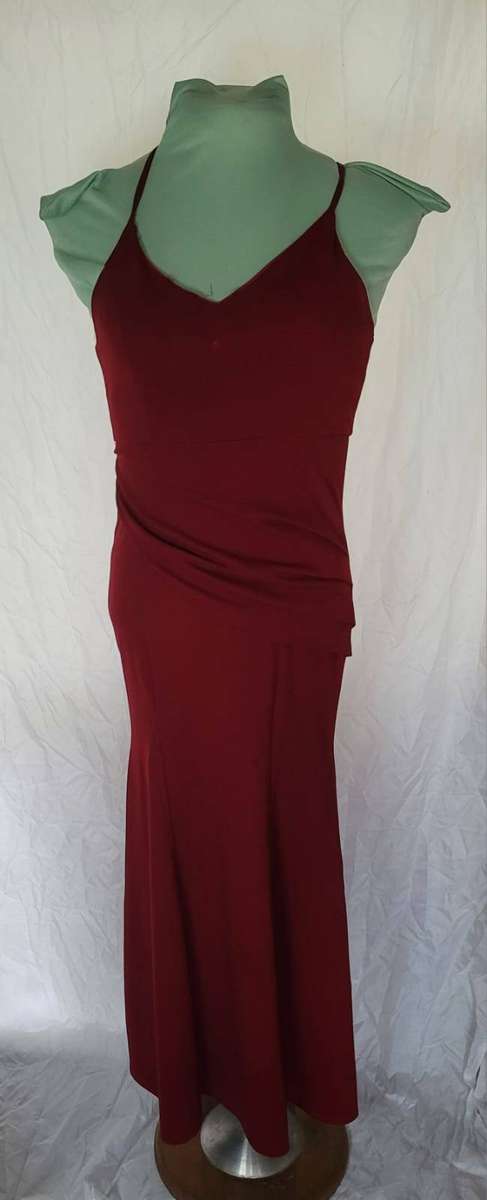 Burgundy Maxi Evening Dress