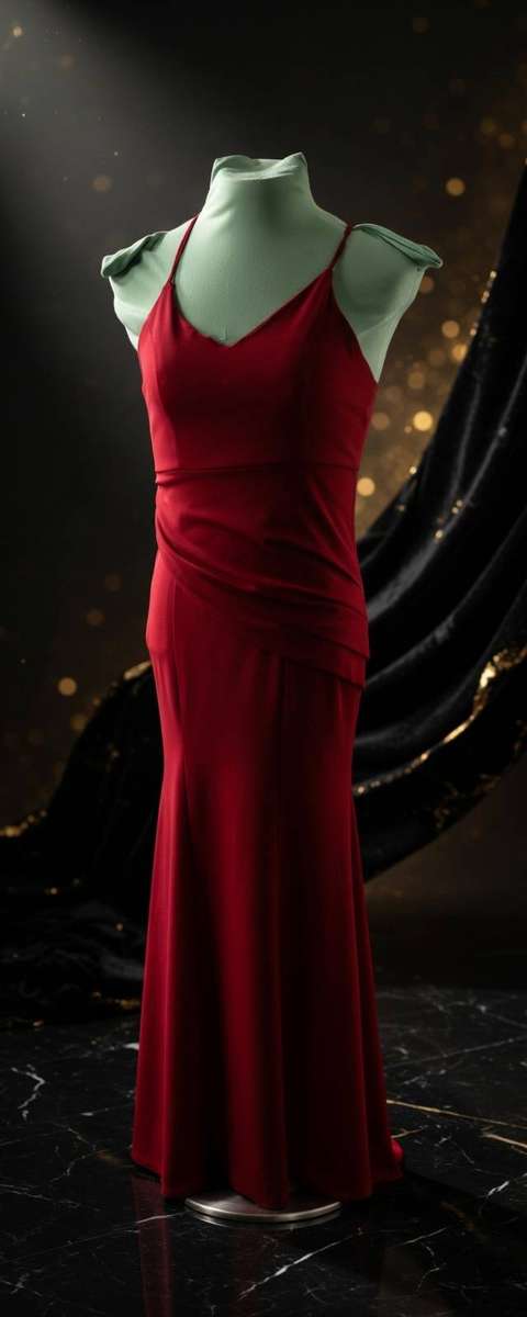 Burgundy Maxi Evening Dress