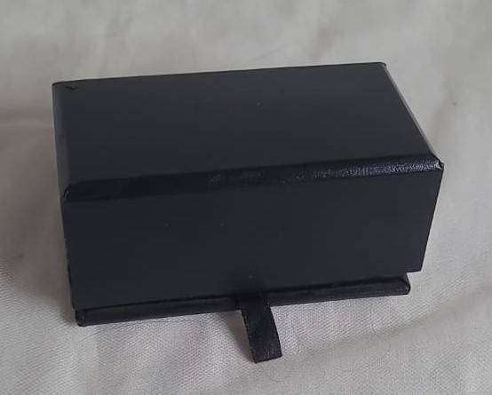 Silver-Tone Square Cufflinks in Black Storage Box  Non-Magnetic  Classic Formal