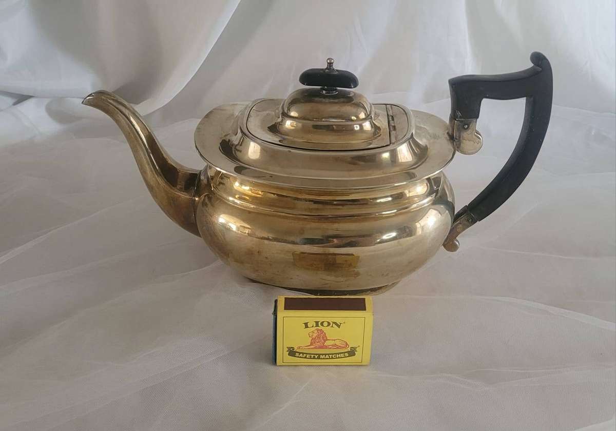 Antique Sheffield EPNS Silver-Plated 3-Piece Set  Teapot + Gravy Boat + Undertray  Hallmarked