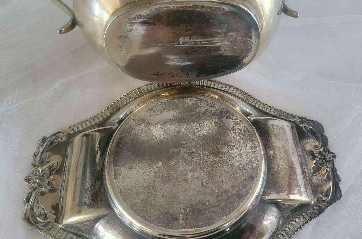 Antique Sheffield EPNS Silver-Plated 3-Piece Set  Teapot + Gravy Boat + Undertray  Hallmarked