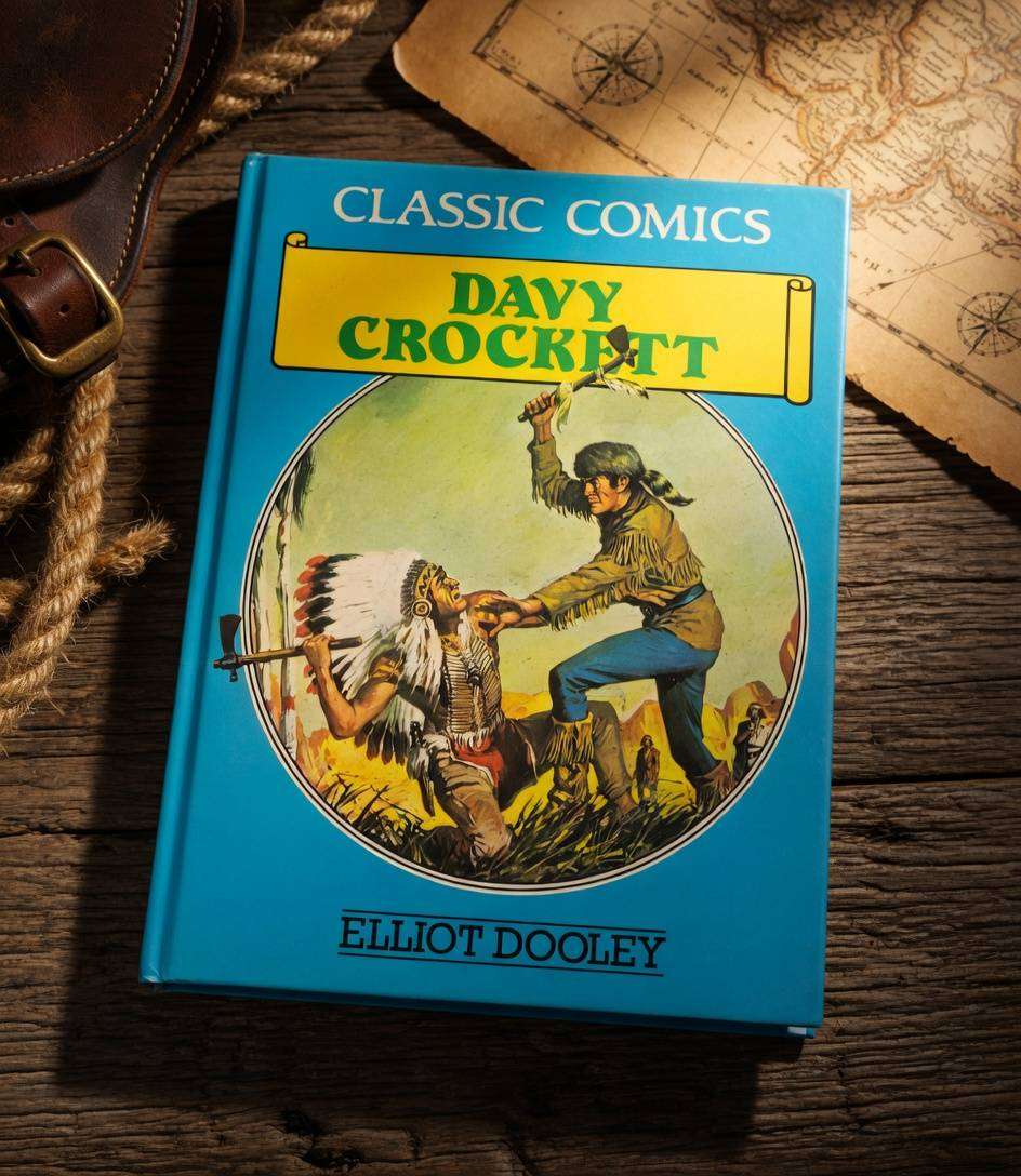 Classic Comics  Davy Crockett  Elliot Dooley  Hawk Books  1990  Vintage Hardcover Graphic Novel