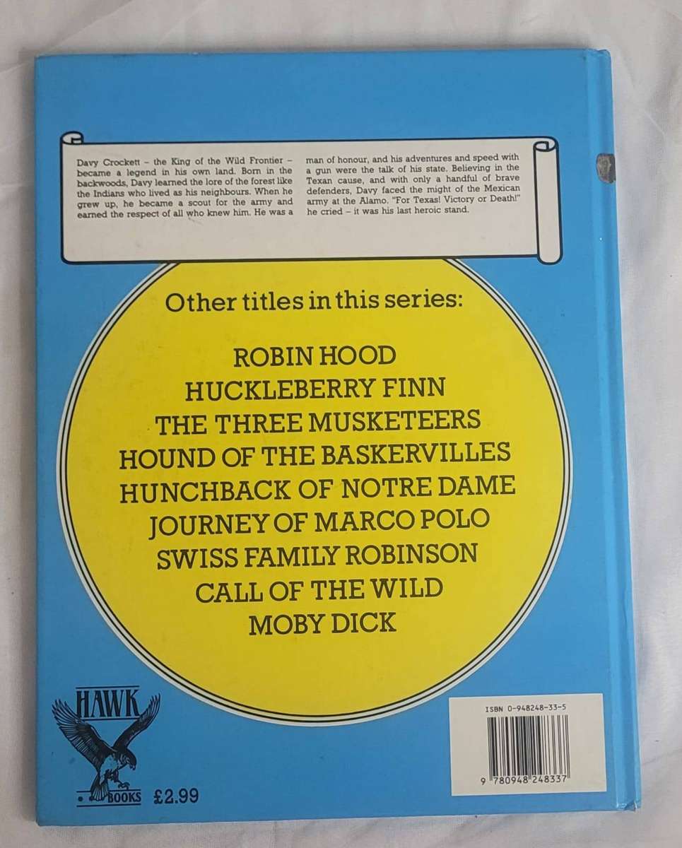 Classic Comics  Davy Crockett  Elliot Dooley  Hawk Books  1990  Vintage Hardcover Graphic Novel