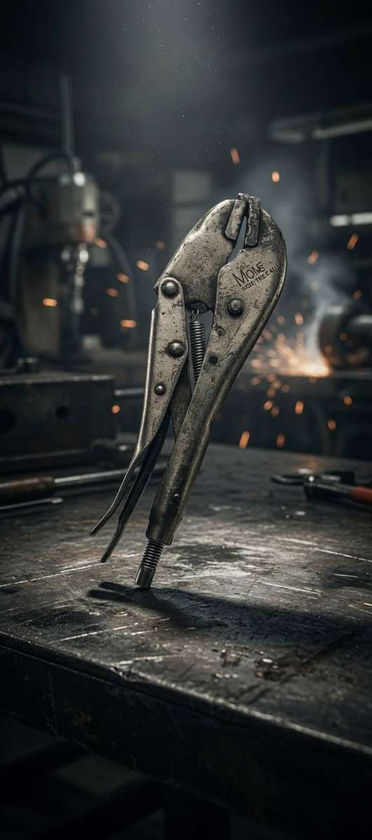 Vintage Mole Locking Pliers  Long Nose  For Repair or Parts