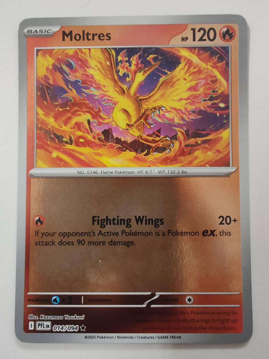 Moltres Reverse Holo #014 - Phantasmal Flames NM