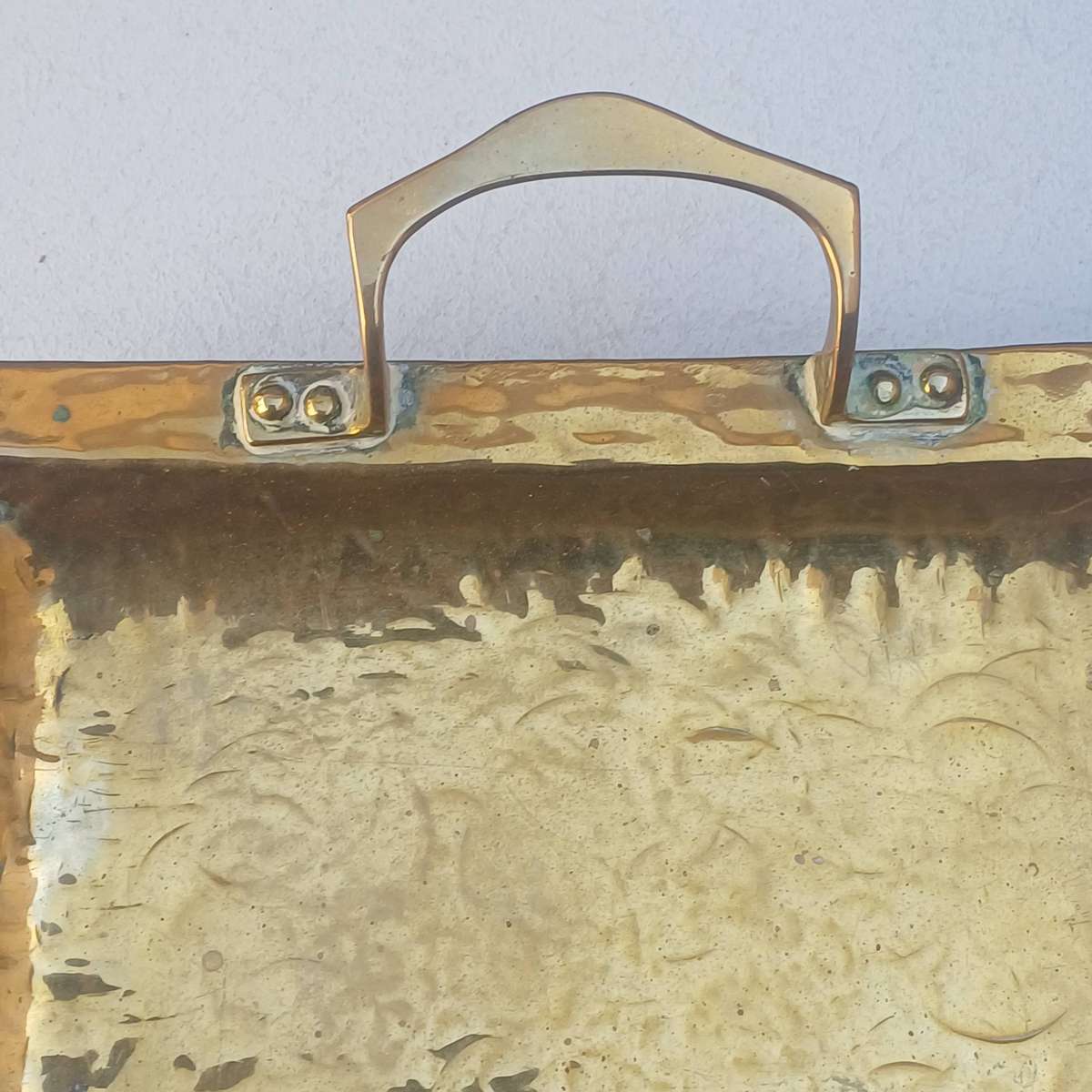 Vintage, handcrafted Moroccan Brass Serving Tray
