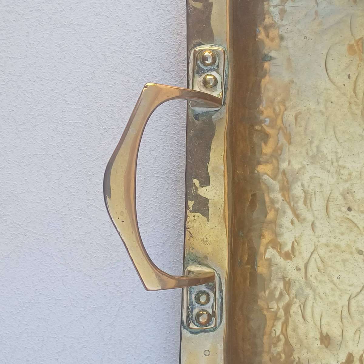 Vintage, handcrafted Moroccan Brass Serving Tray