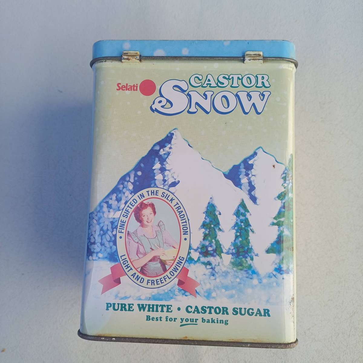 Vintage Selati Icing & Caster Snow Tin 1Kg