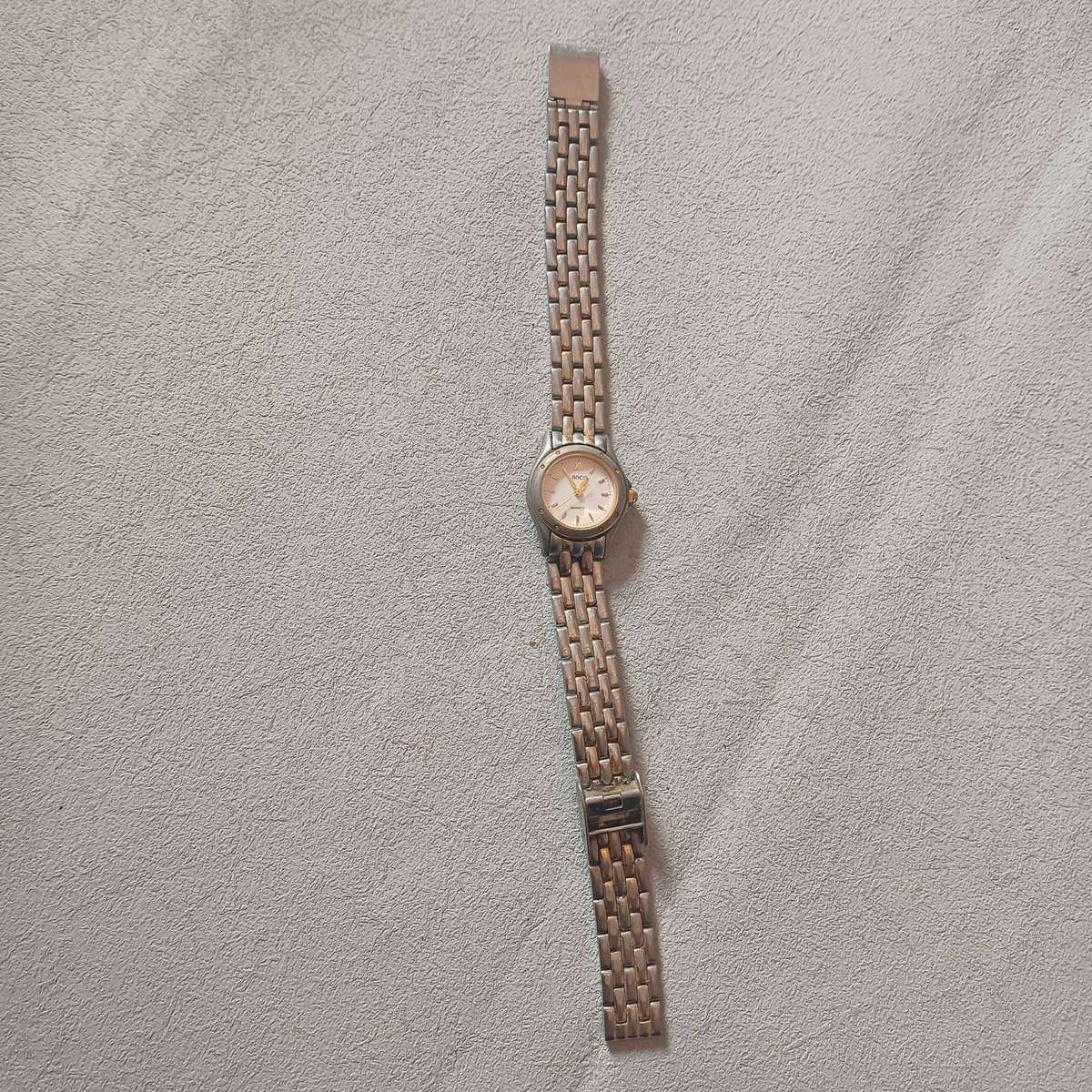 Vintage Two-tone Lanco Quartz Ladies' Watch Silver & Gold-Plated Case & Strap in Original Case