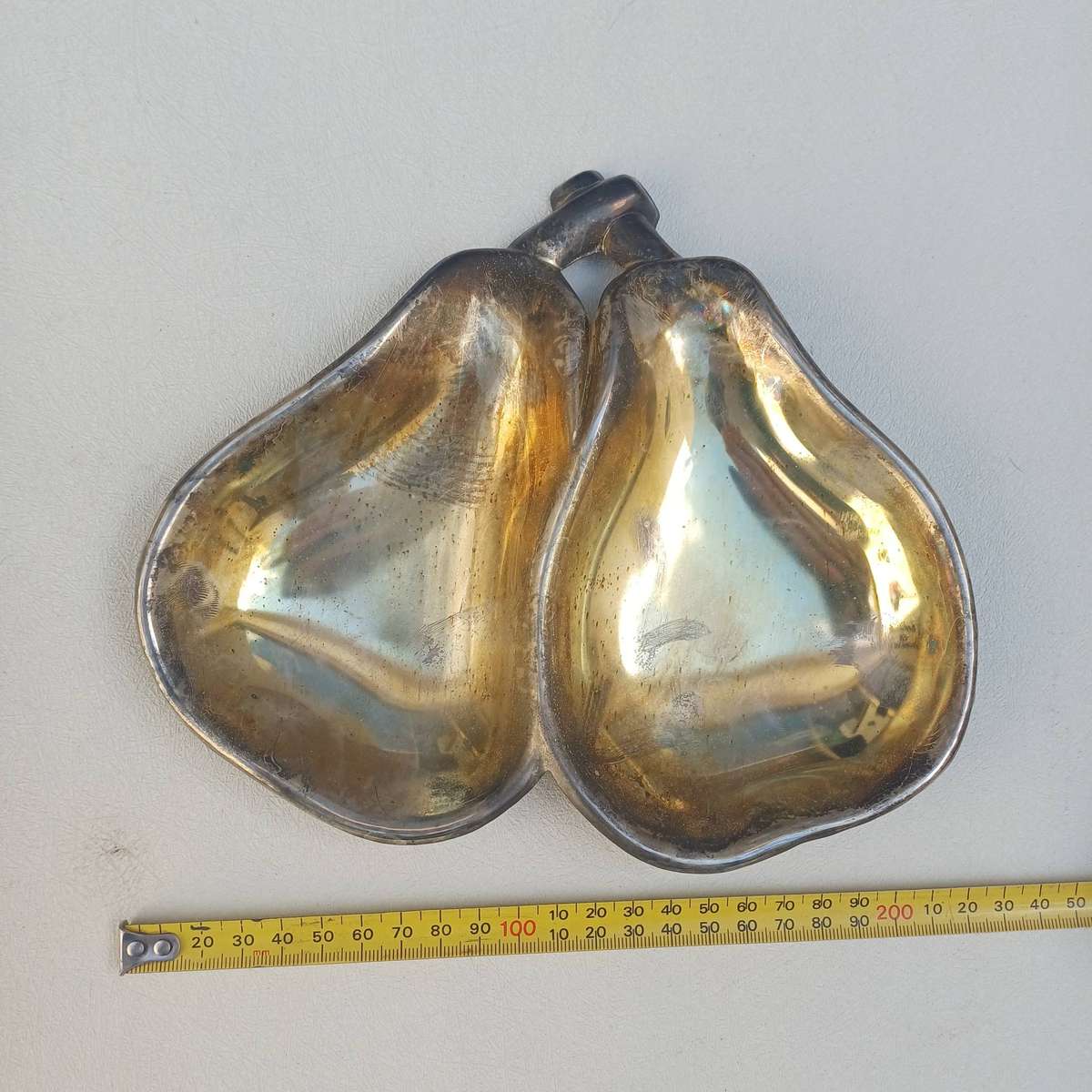 Brass Twin Pear Serving Dish