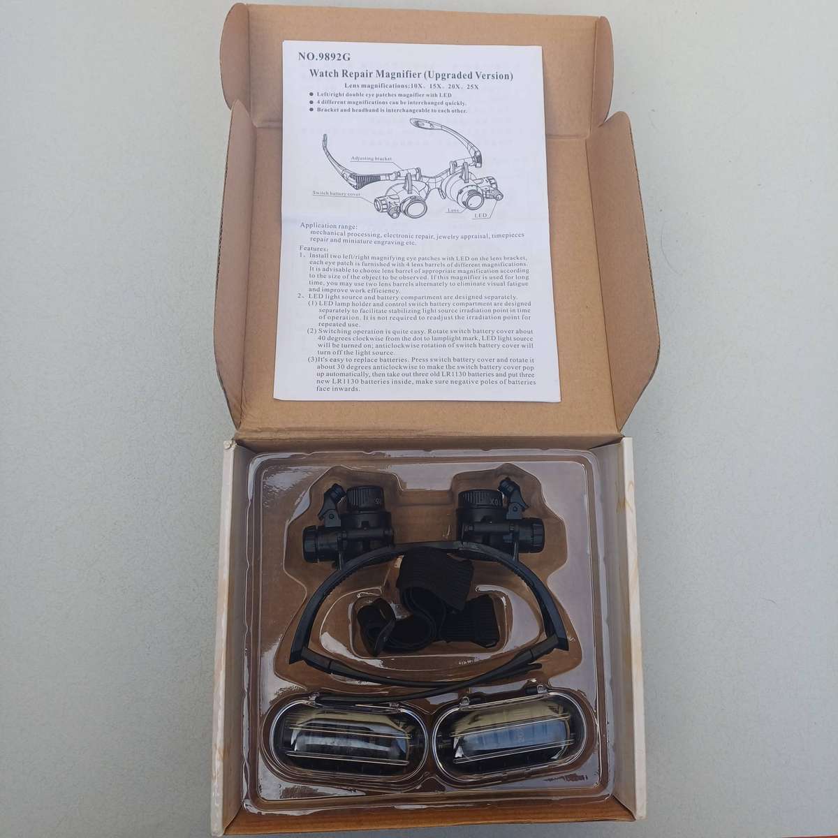 Watch Repair Magnifier Kit -NO.9892G ( Upgraded Version )