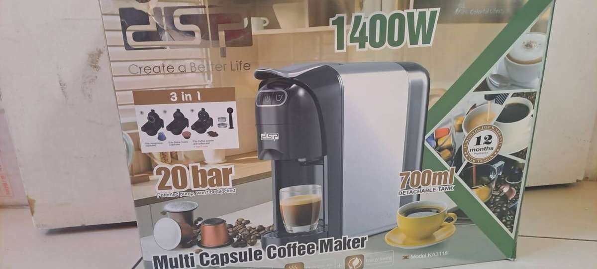 DSP Professional 3-in-1 Multi-Capsule Coffee Maker