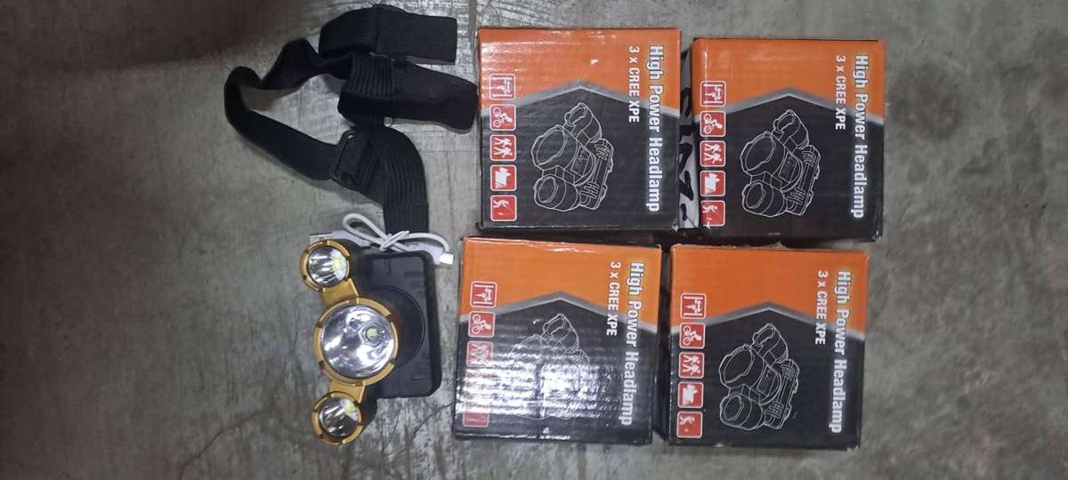 Bulk Pack: 4x High Power Headlamps (3 x CREE XPE LEDs)