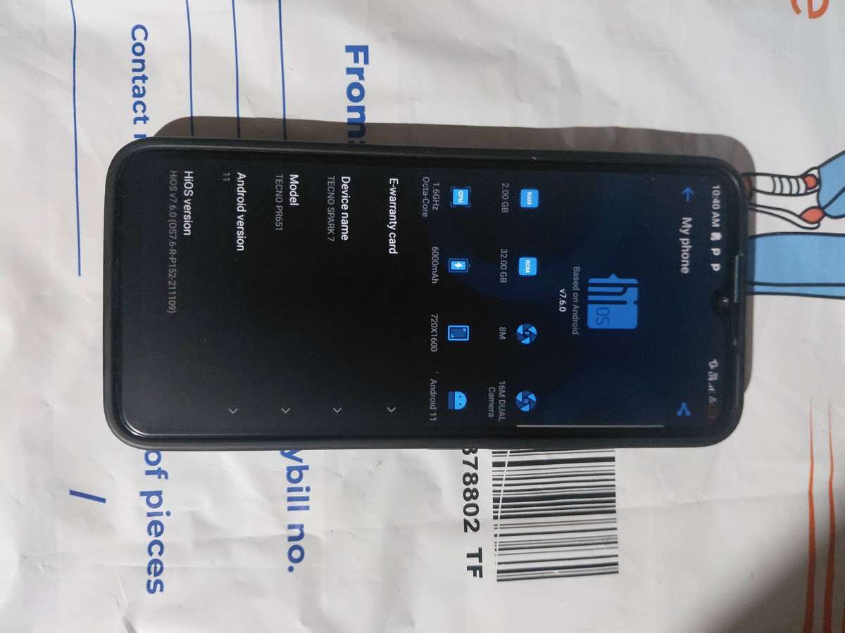 TECNO SPARK 7 SMARTPHONE || BIG BATTERY, FINGERPRINT