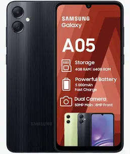 SAMSUNG GALAXY A05 SMARTPHONE// 64G/4G, BIG BATTERY, CLEAN CAM