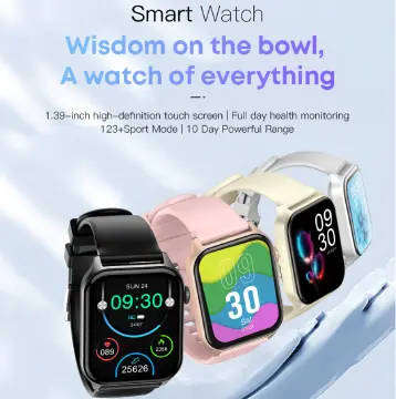 1.83" Screen Unisex Waterproof Smart Watch - Black