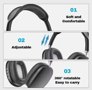 New Max P9 Pro Wireless Bluetooth 5.1 Headphones Black
